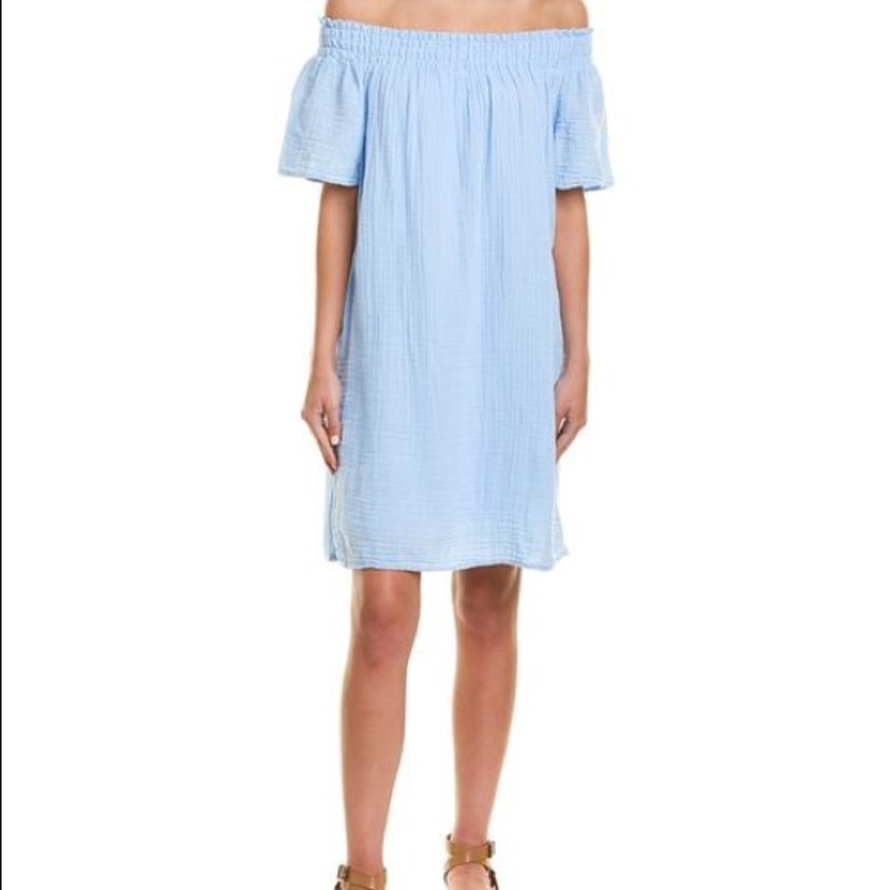 Michael Stars Smocked Off the Shoulder Shift Dress - Picture 1 of 7